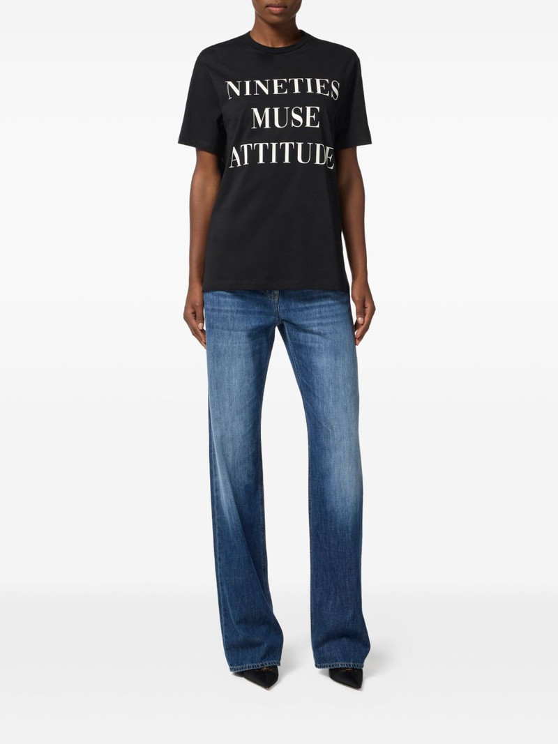 ELISABETTA FRANCHI slogan-print T-shirt outlook