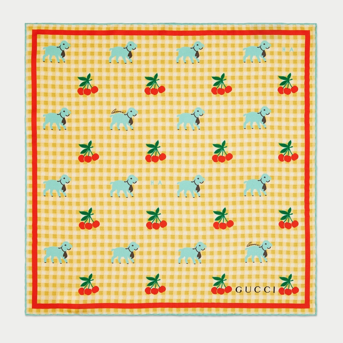 Gucci HA HA HA silk pocket square - 1