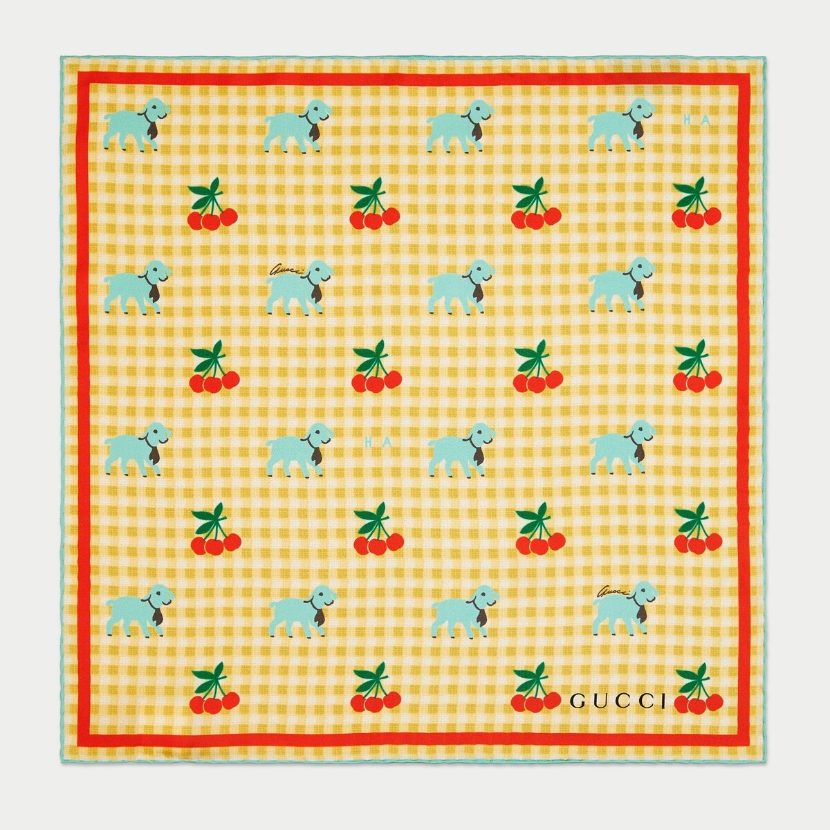 Gucci HA HA HA silk pocket square - 1