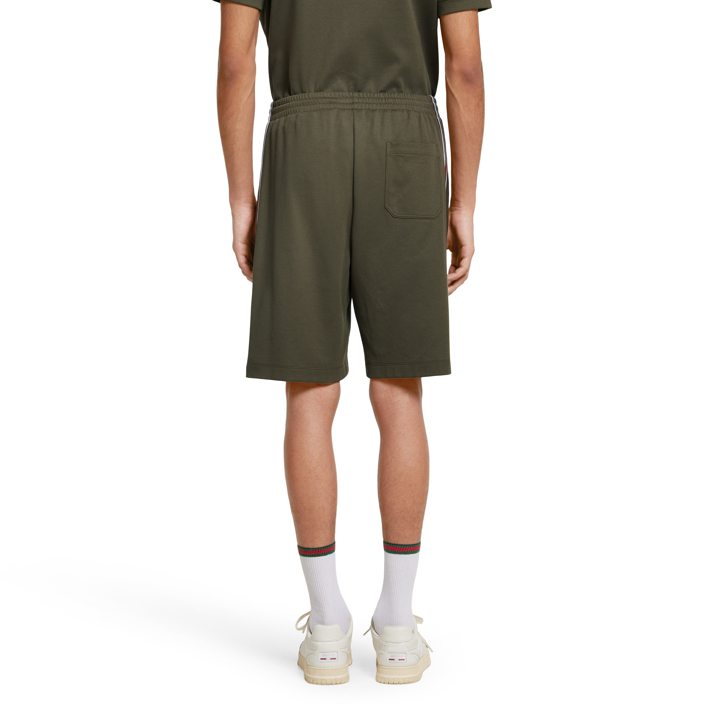 Cotton piquet shorts with embroidery - 4