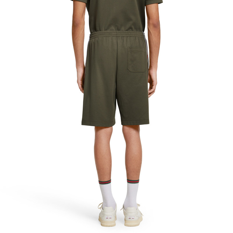 Cotton piquet shorts with embroidery 4