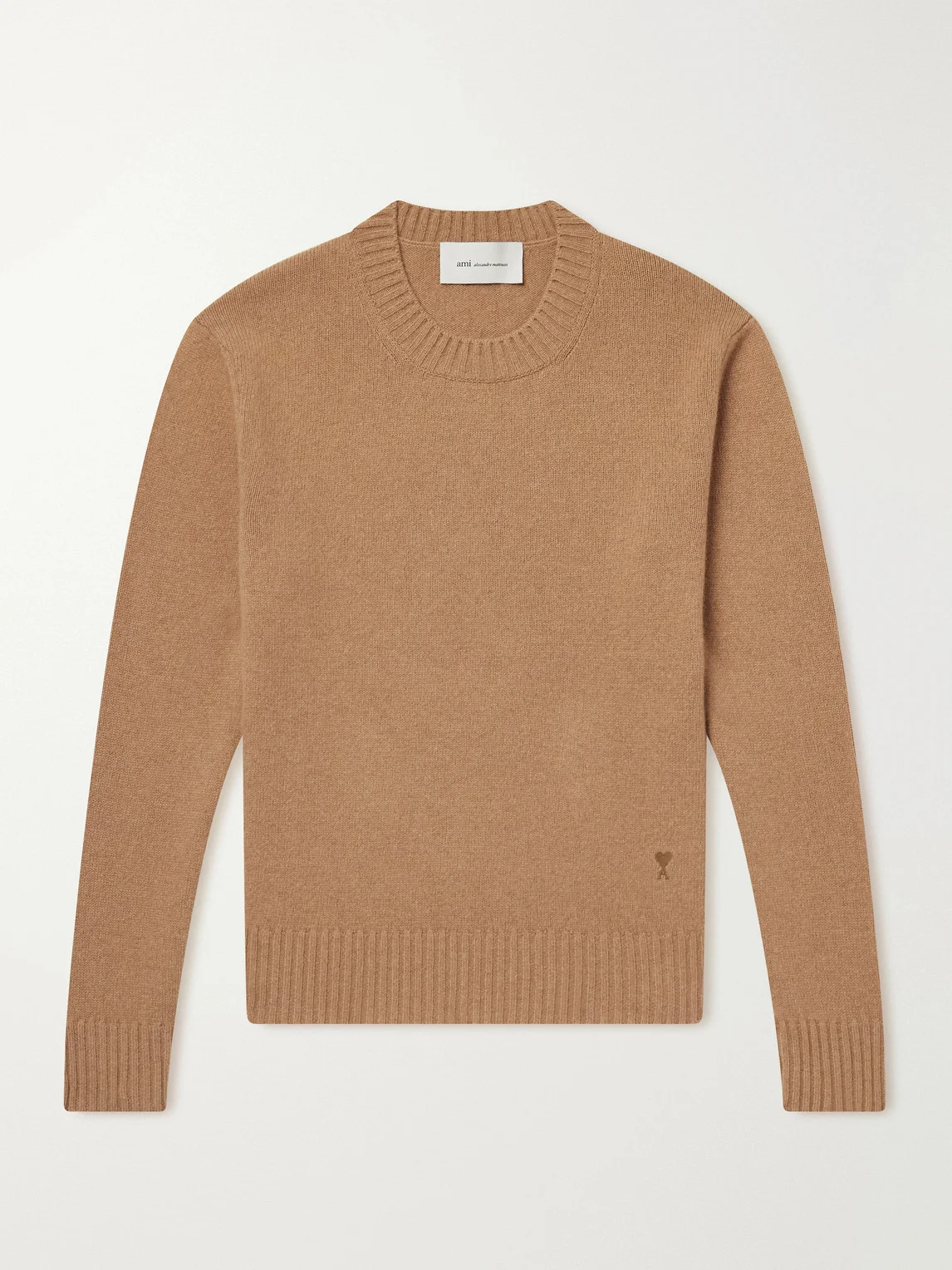 Logo-Embroidered Cashmere and Wool-Blend Sweater - 1
