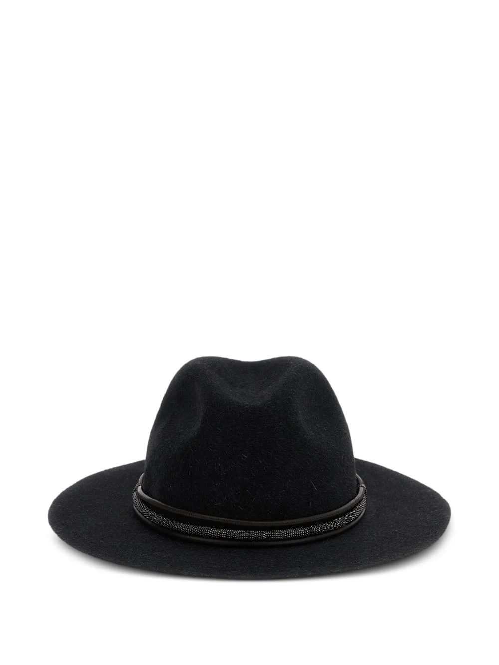 leather monili-band fedora hat - 1