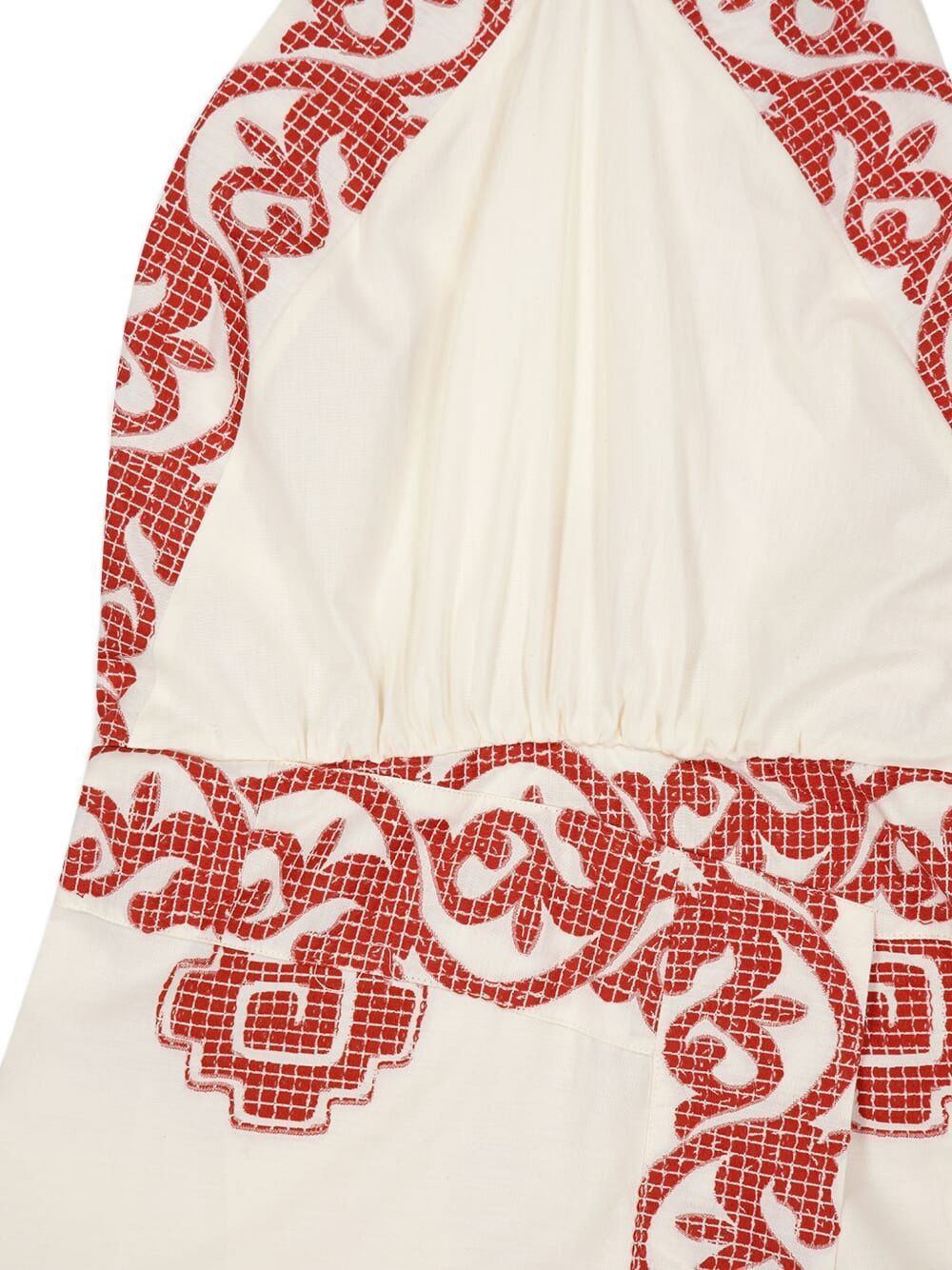 halterneck embroidered dress - 4