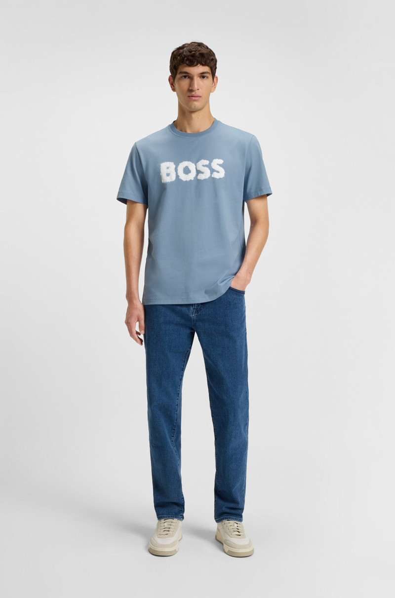 BOSS REGULAR-FIT COTTON T-SHIRT WITH LOGO ARTWORK outlook