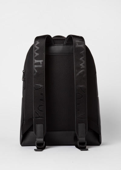 Paul Smith Black Embossed Leather Backpack outlook
