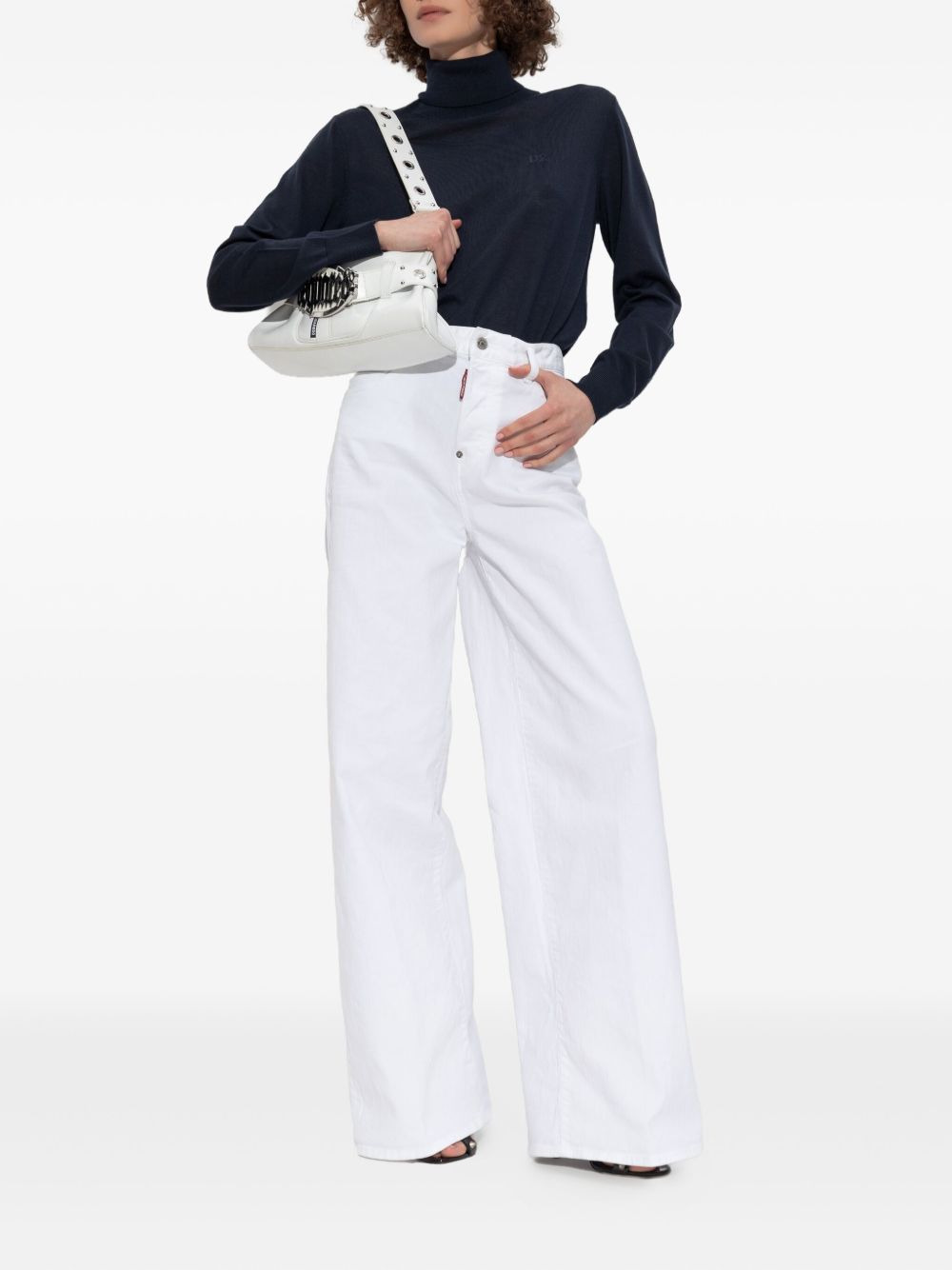 logo-detail turtleneck sweater - 2
