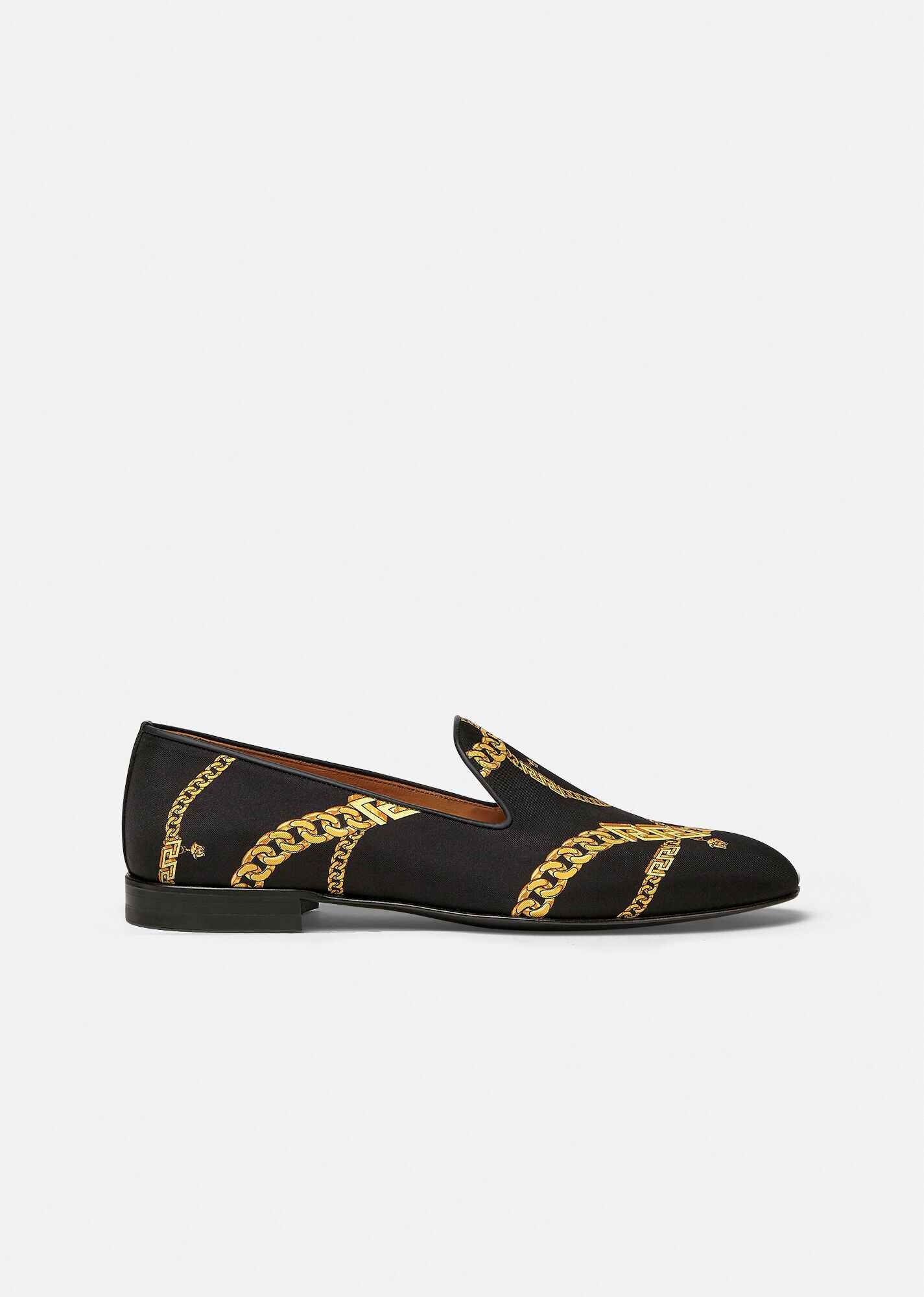 La Greca Chain Print Slippers - 1