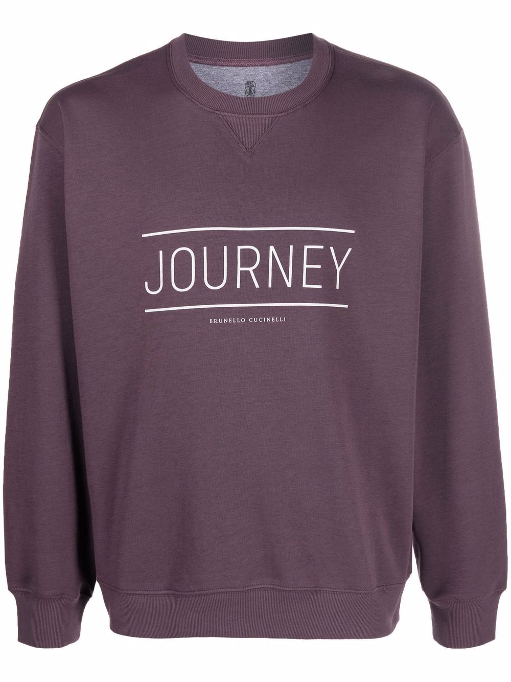 Journey-print fleece sweatshirt - 1