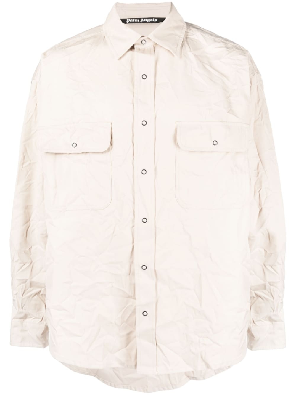 logo-print long-sleeve shirt - 1