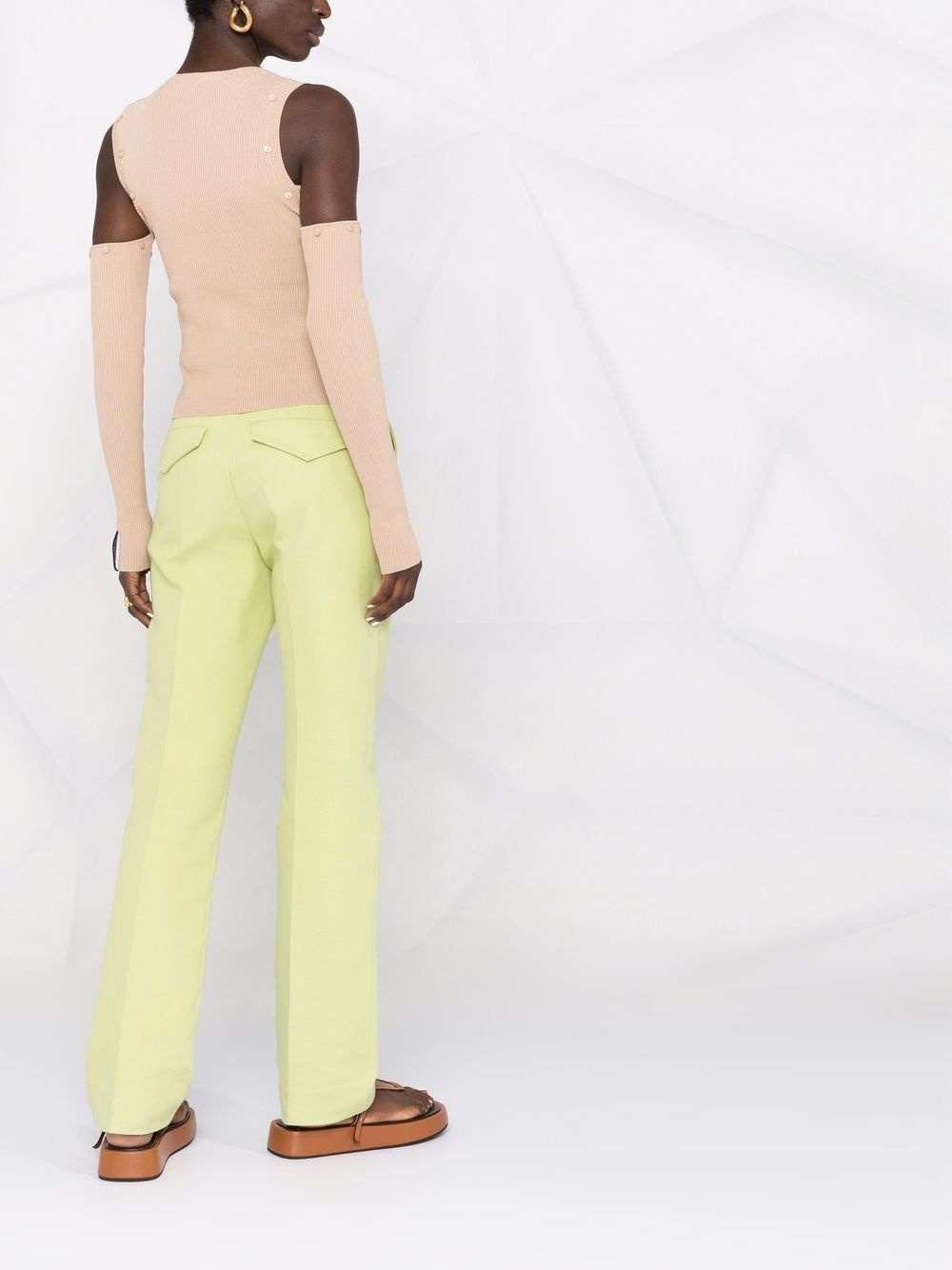 cut-out knitted cardigan - 6