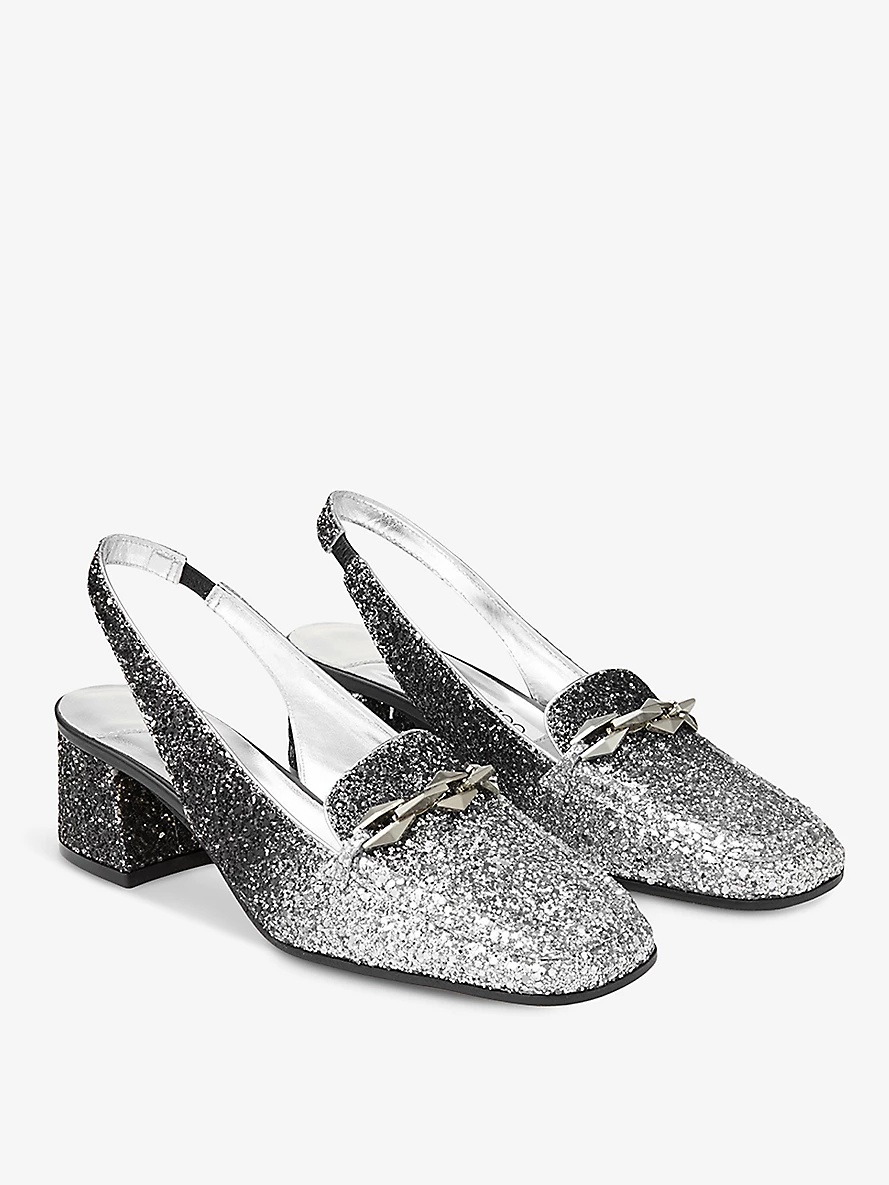 Diamond Tilda 45 leather heeled loafers - 3