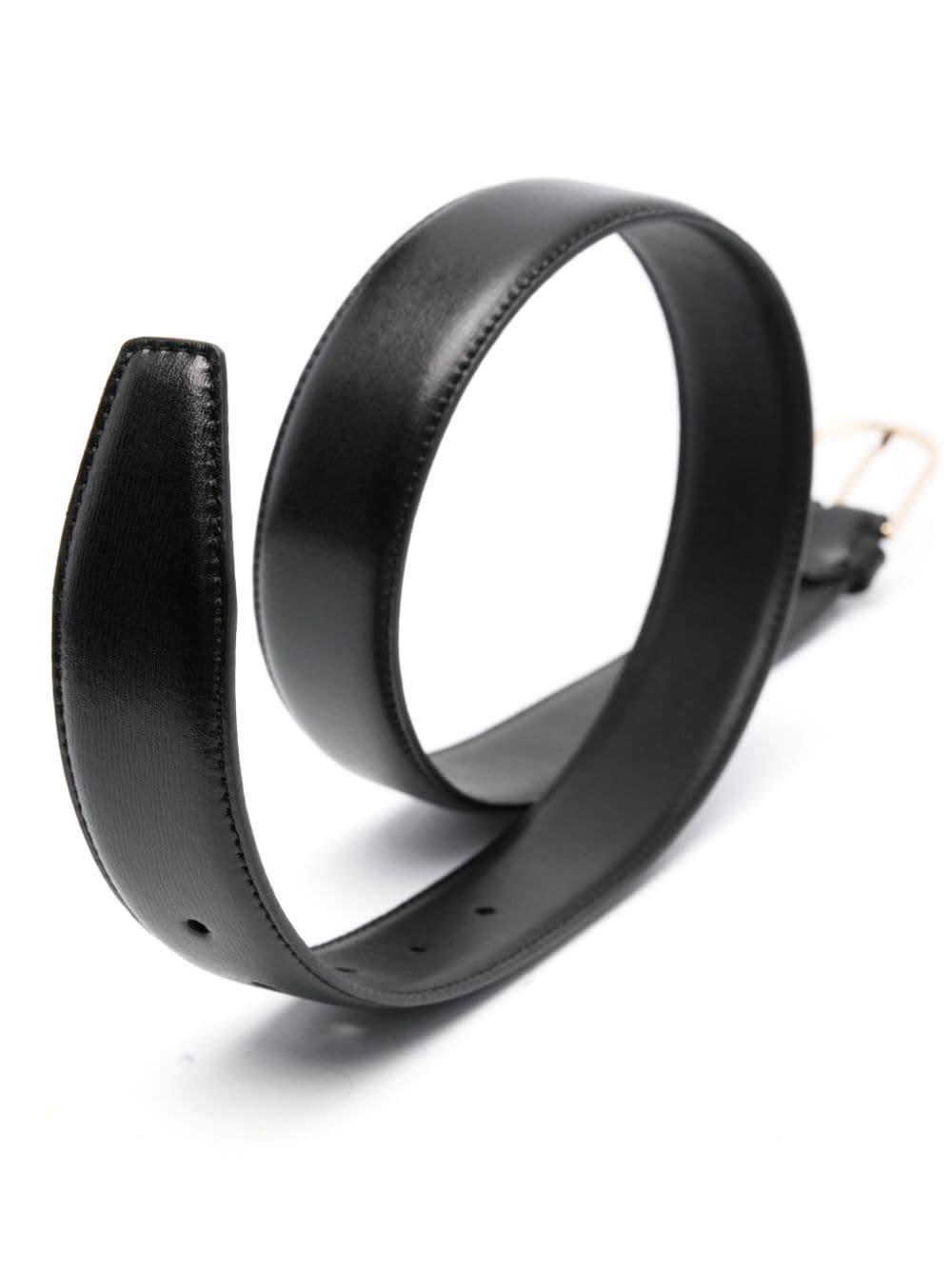 buckle leather belt - 2