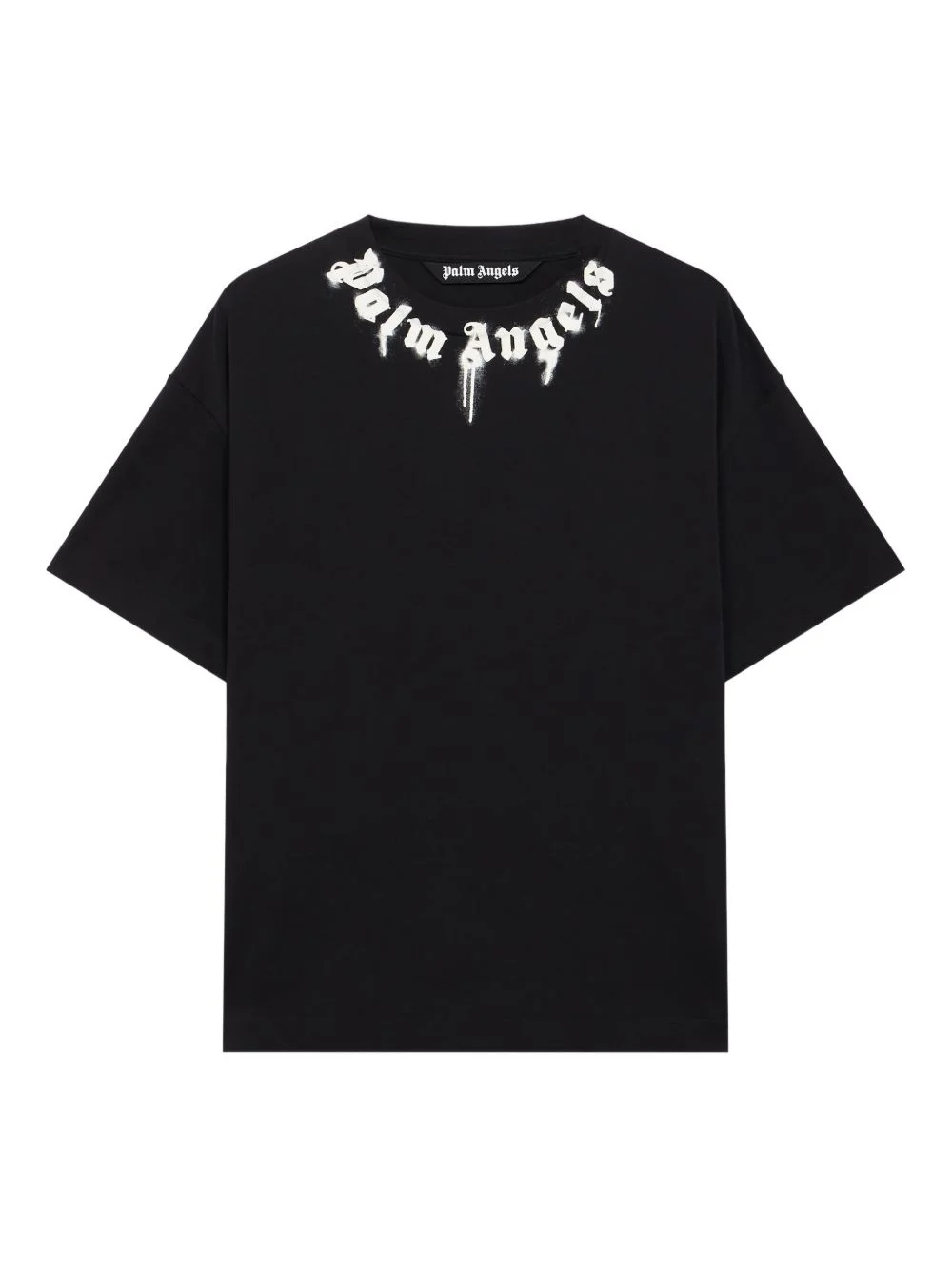 spray neck logo T-shirt - 1