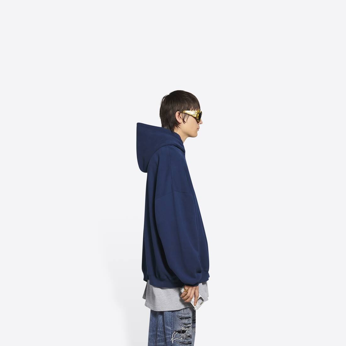 Pride Boxy Hoodie in Blue - 4