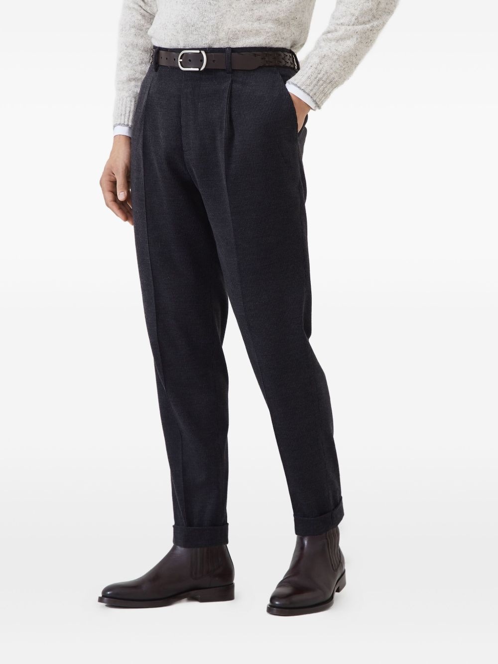 pleated tapered trousers - 3