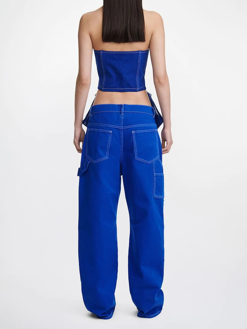 Dion Lee COTTON DENIM CORSET TOP W/ POCKETS outlook