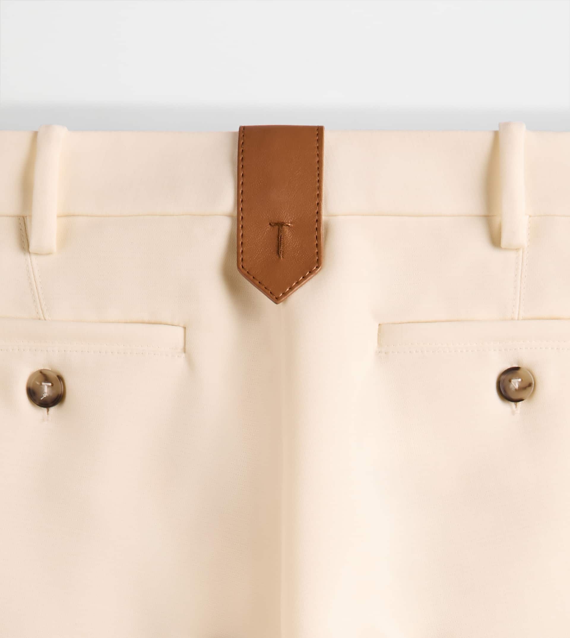 PANTS IN WOOL - WHITE - 7