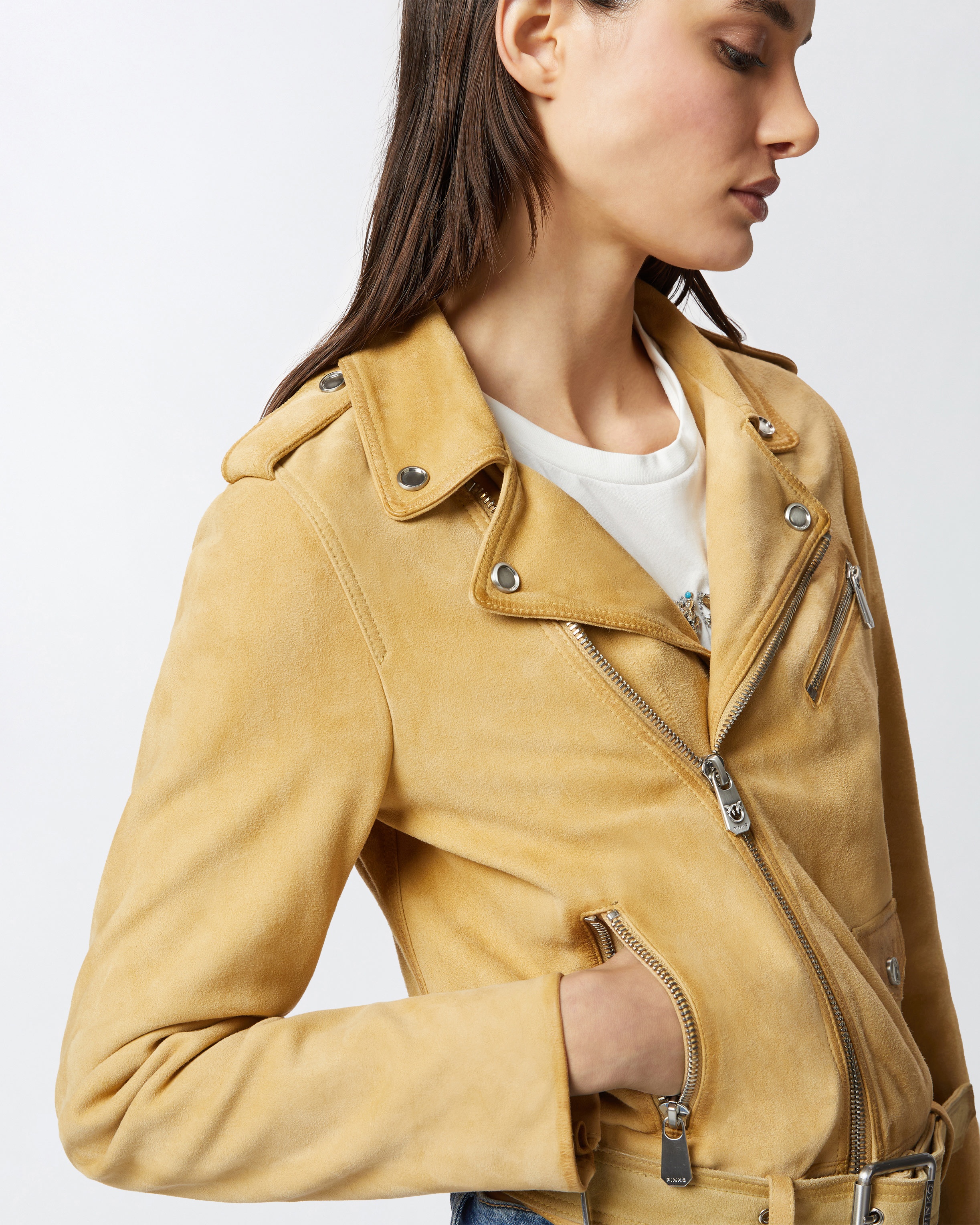 SUEDE BIKER JACKET WITH OLD EFFECT - 5
