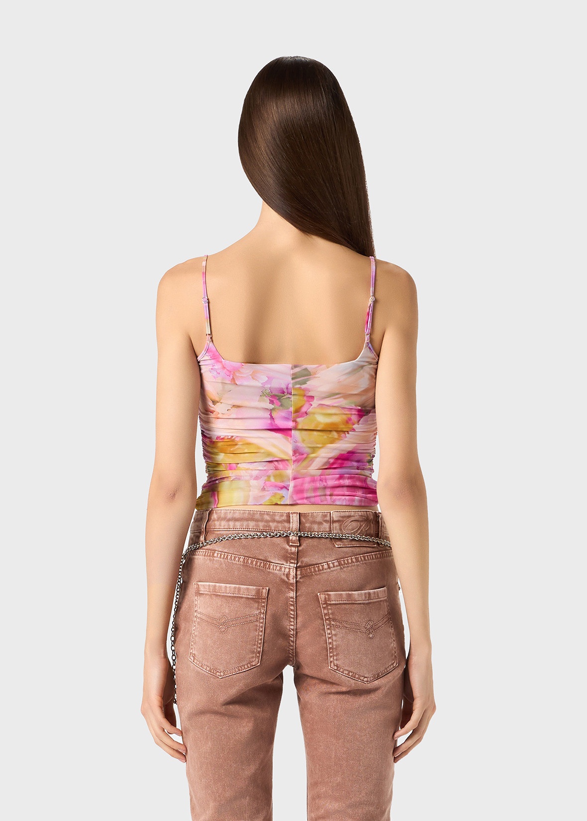 TOP IN PRINTED JERSEY WITH 3D FLOWER DECORATION - 4