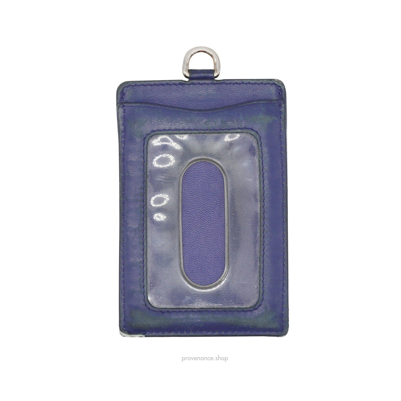 Bottega Veneta ID Card Holder Wallet - Blue Intrecciato Leather - 2