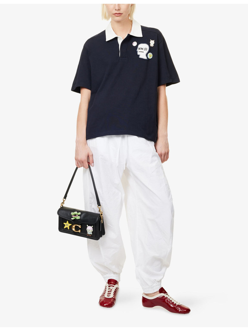 COACH Coach x Brain Dead Ruby Embroidered Cotton Polo Shirt outlook