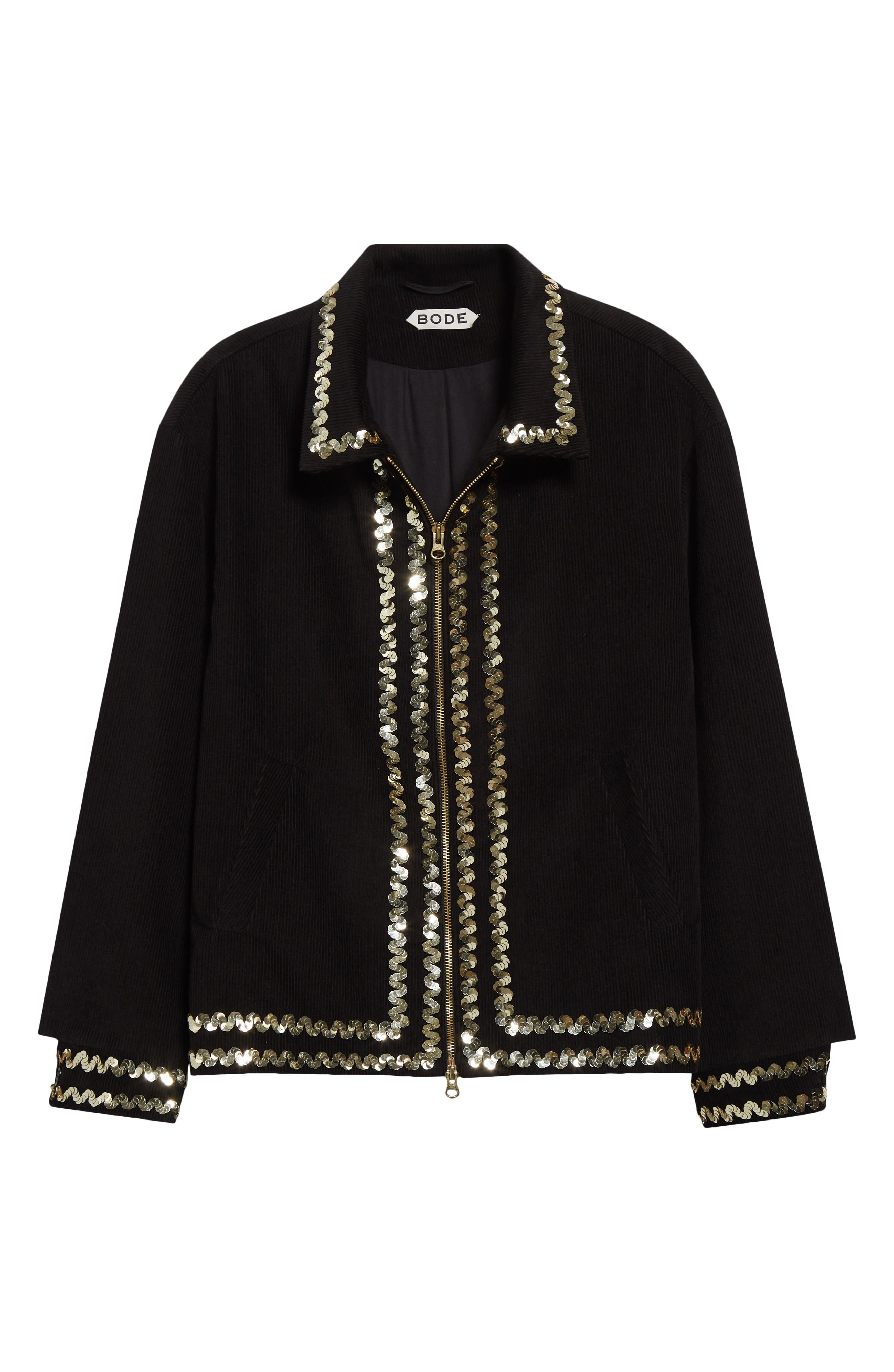 Bode Bandstand Cotton Corduroy Jacket in Black Multi at Nordstrom - 7
