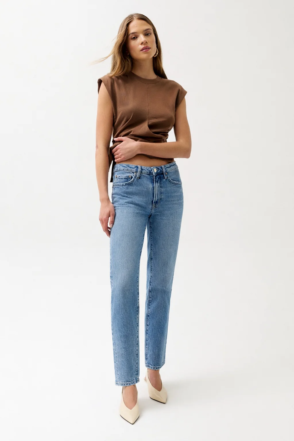 ALEKS MID RISE STRAIGHT LONG JEAN- MUSE - 1