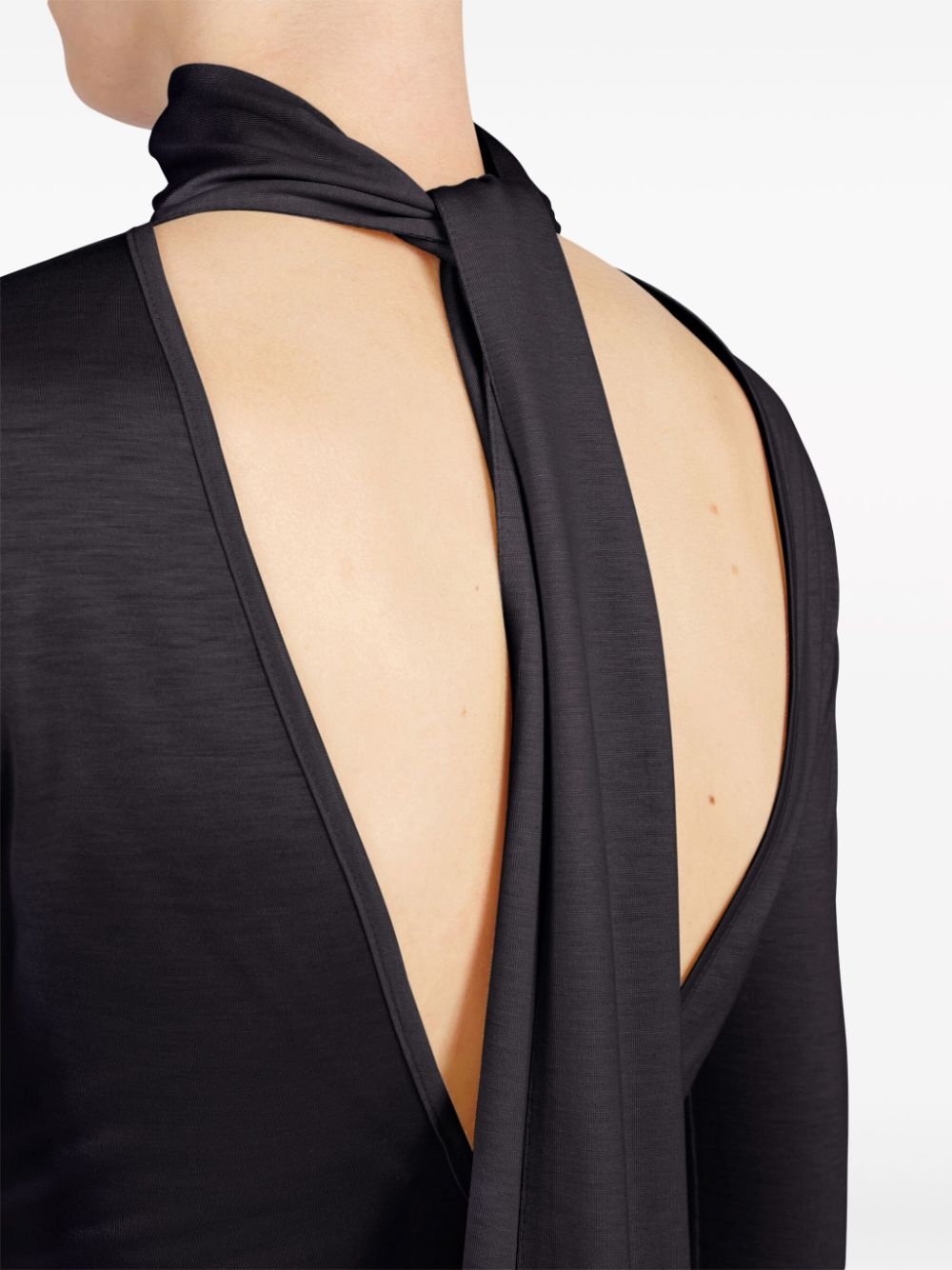 V-back silk-blend top - 5