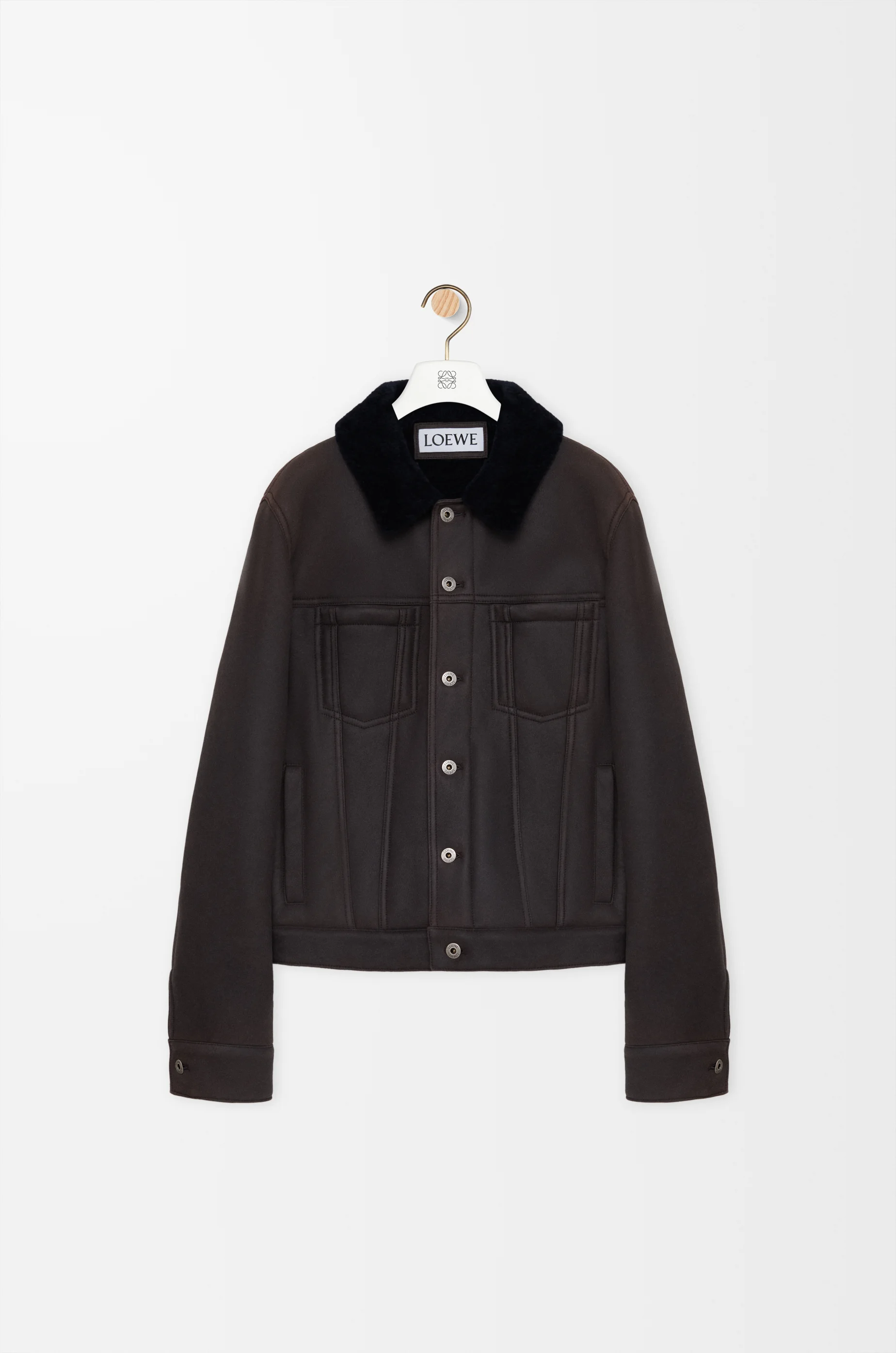 Trucker jacket in shearling - 1