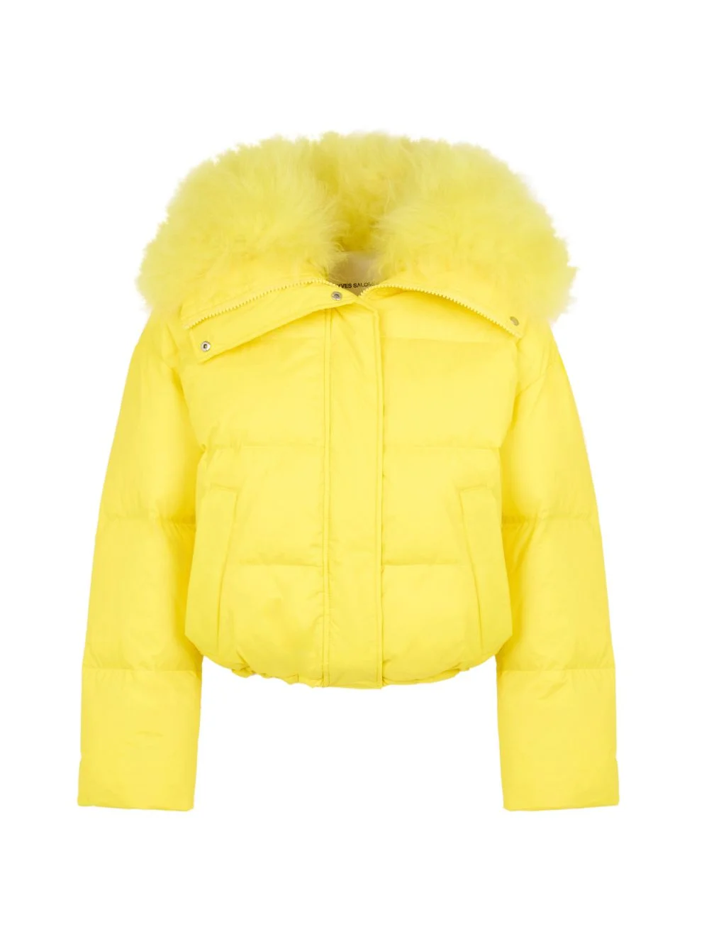 lambswool-trim puffer jacket - 1