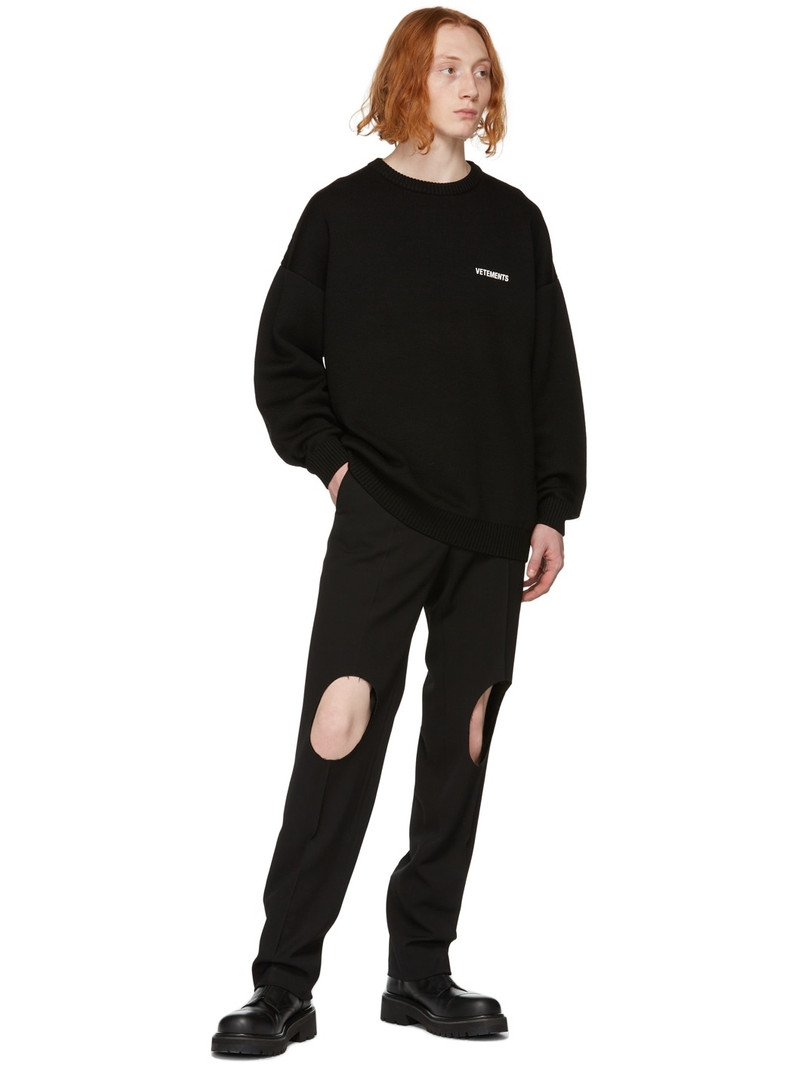 VETEMENTS Black Logo Sweater outlook