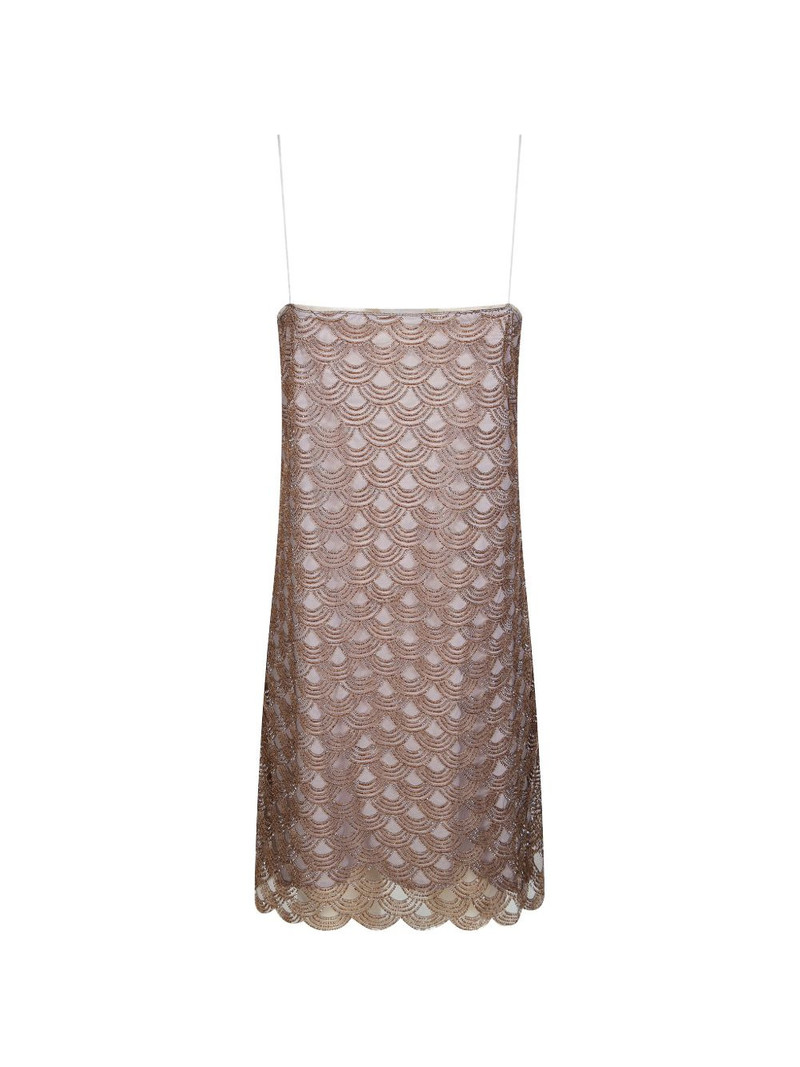 scallop embellished mini dress 1