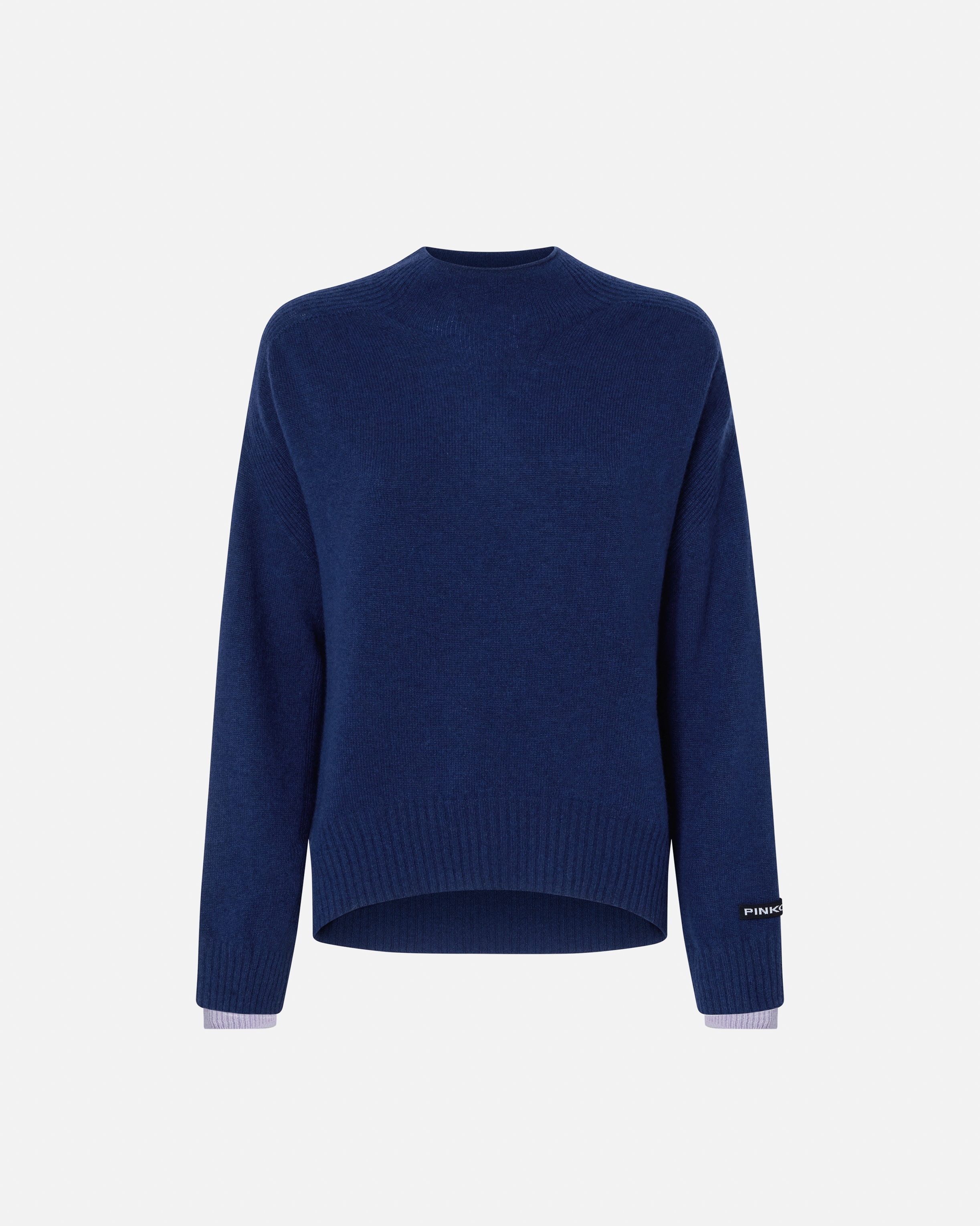 WOOL AND CASHMERE SWEATER WITH STAND-UP COLLAR - 1