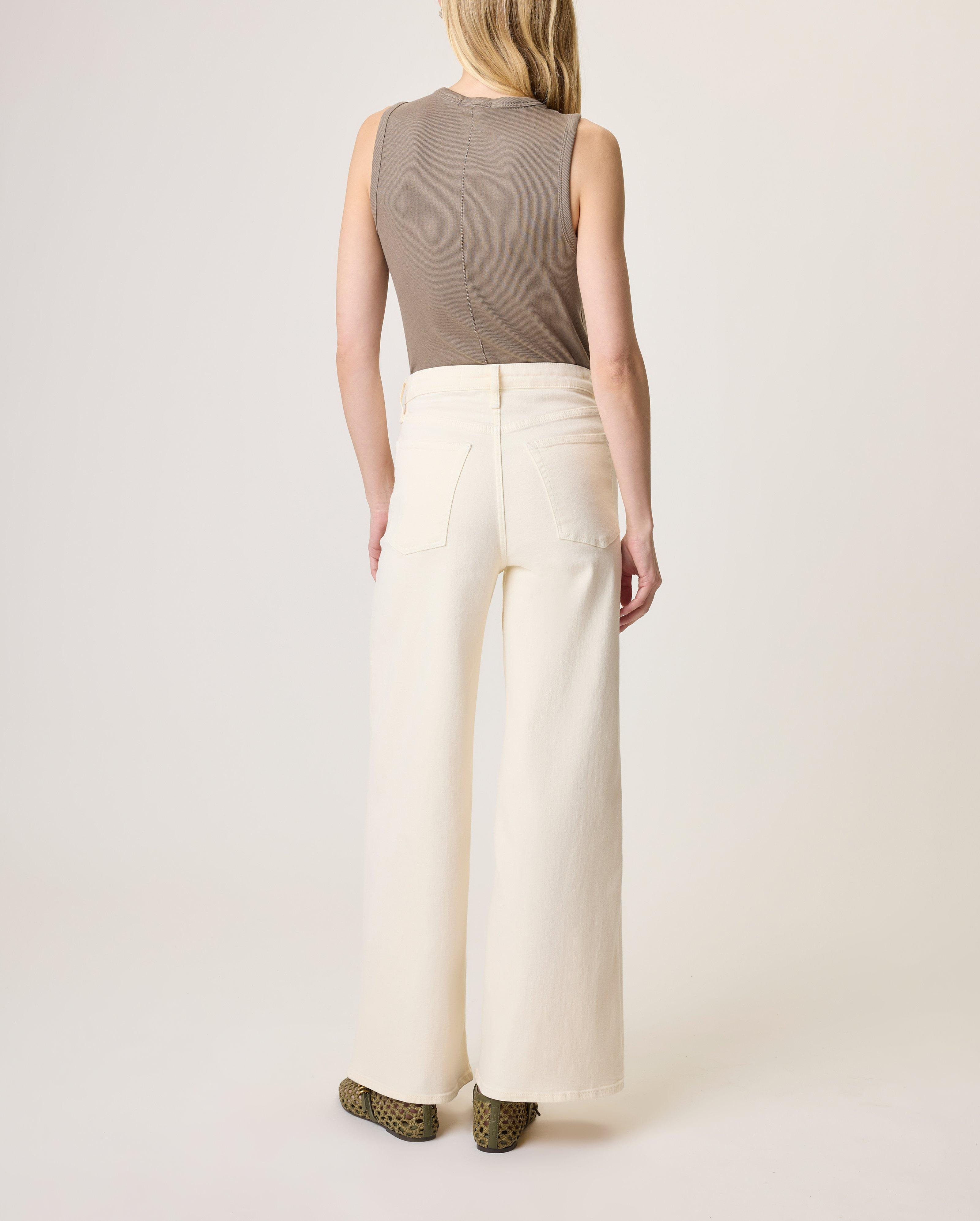 Serena Ankle Wide Leg Jeans
High Stretch Denim in Ecru - 2
