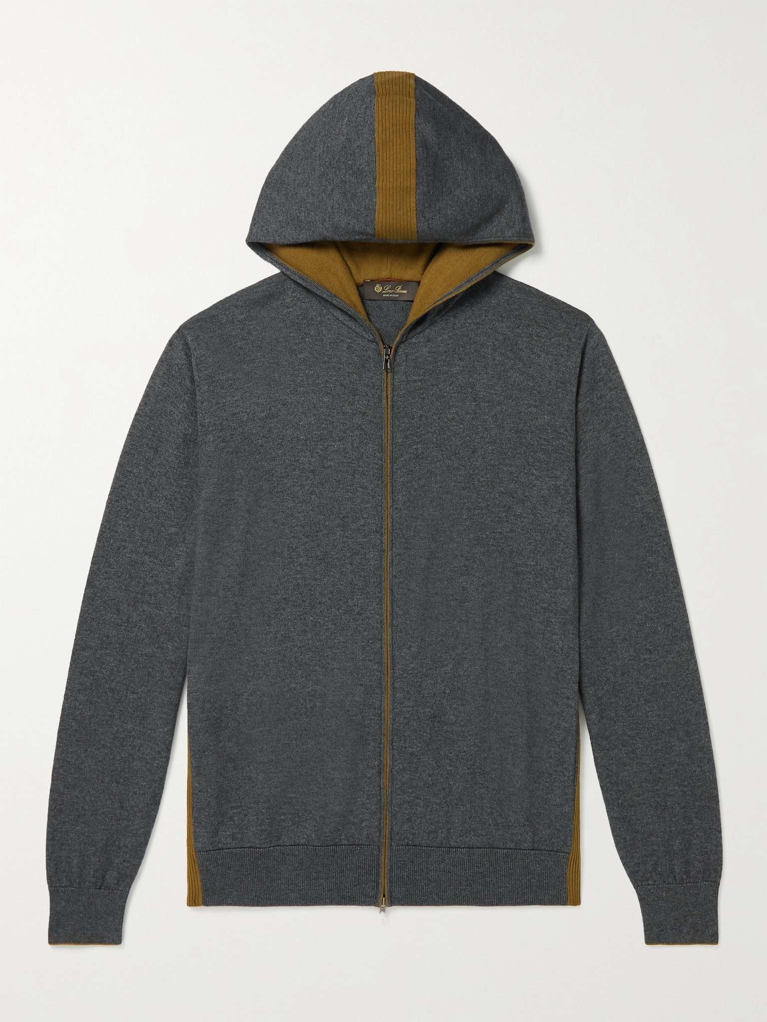 Cotton and Cashmere-Blend Zip-Up Hoodie - 1