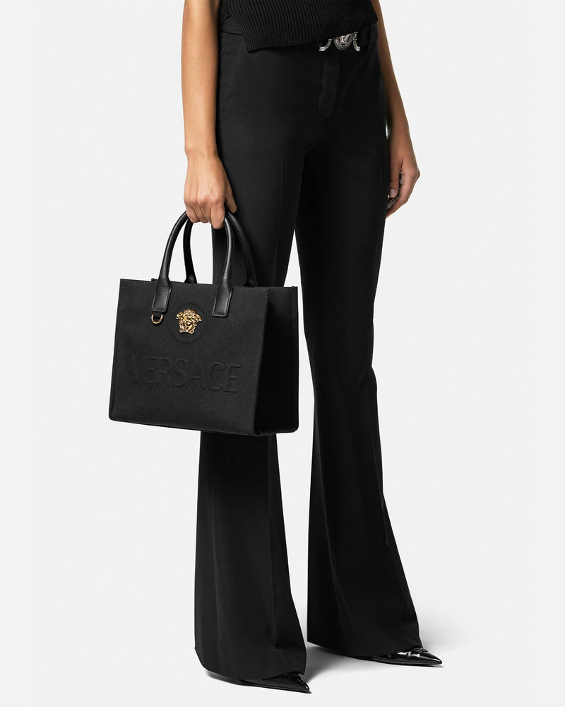 VERSACE La Medusa Canvas Small Tote Bag outlook