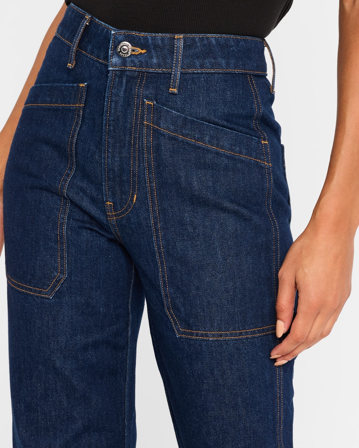 Dylan High-Rise Straight Cuffed Jeans - 5