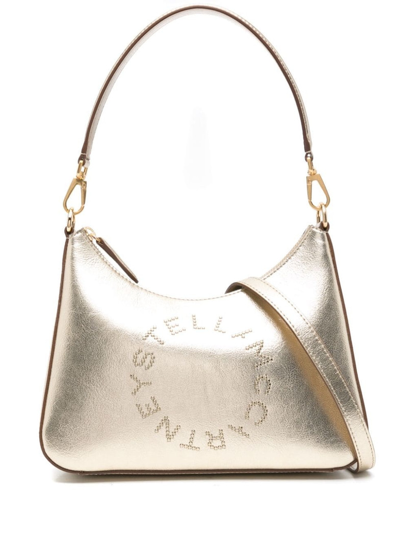 studded-logo metallic shoulder bag 1