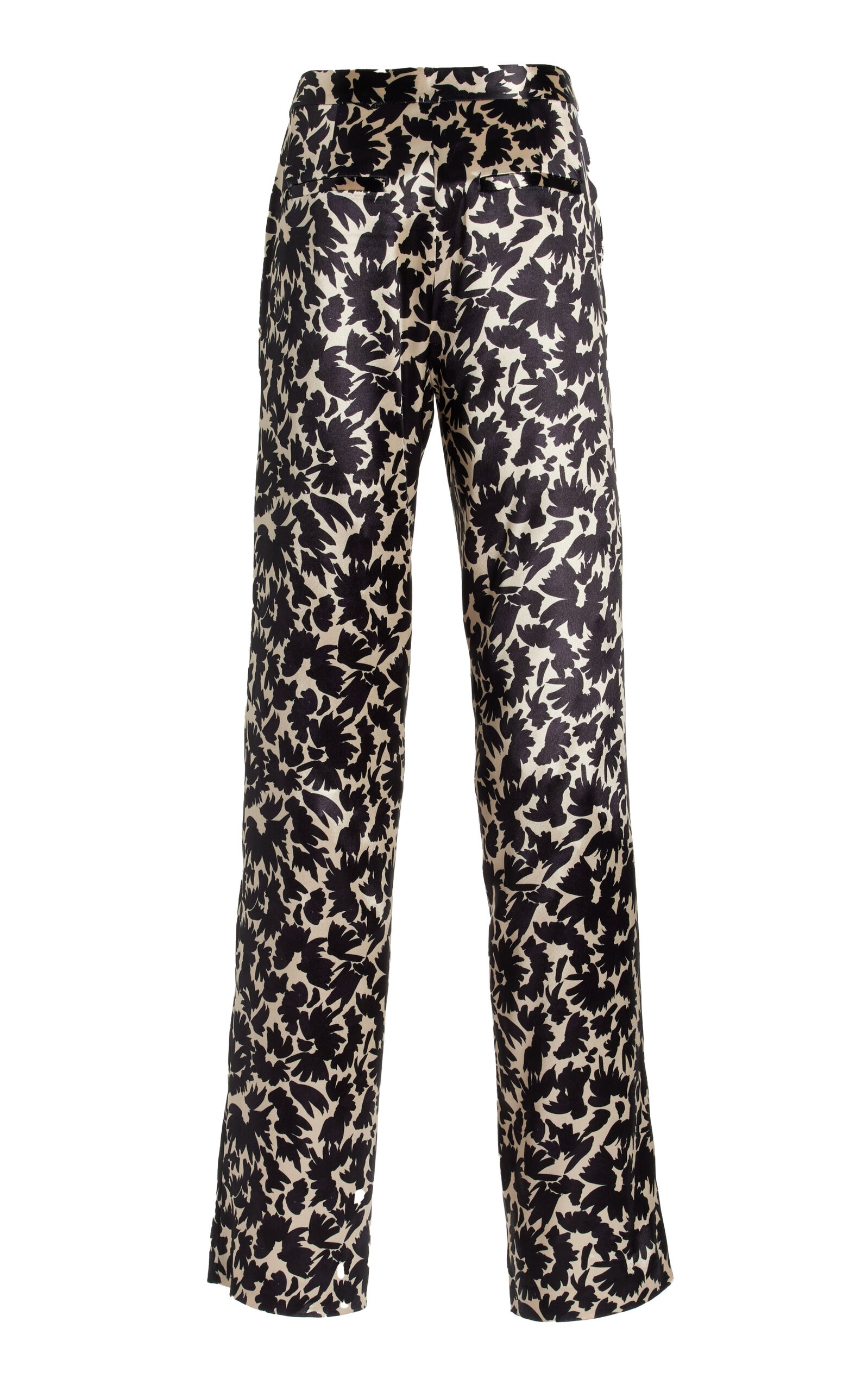 Ollie Satin Wide-Leg Pants print - 2