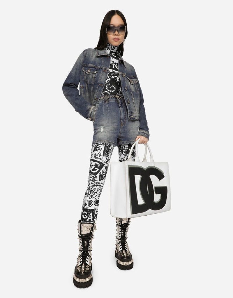 Denim shorts with ripped details 5