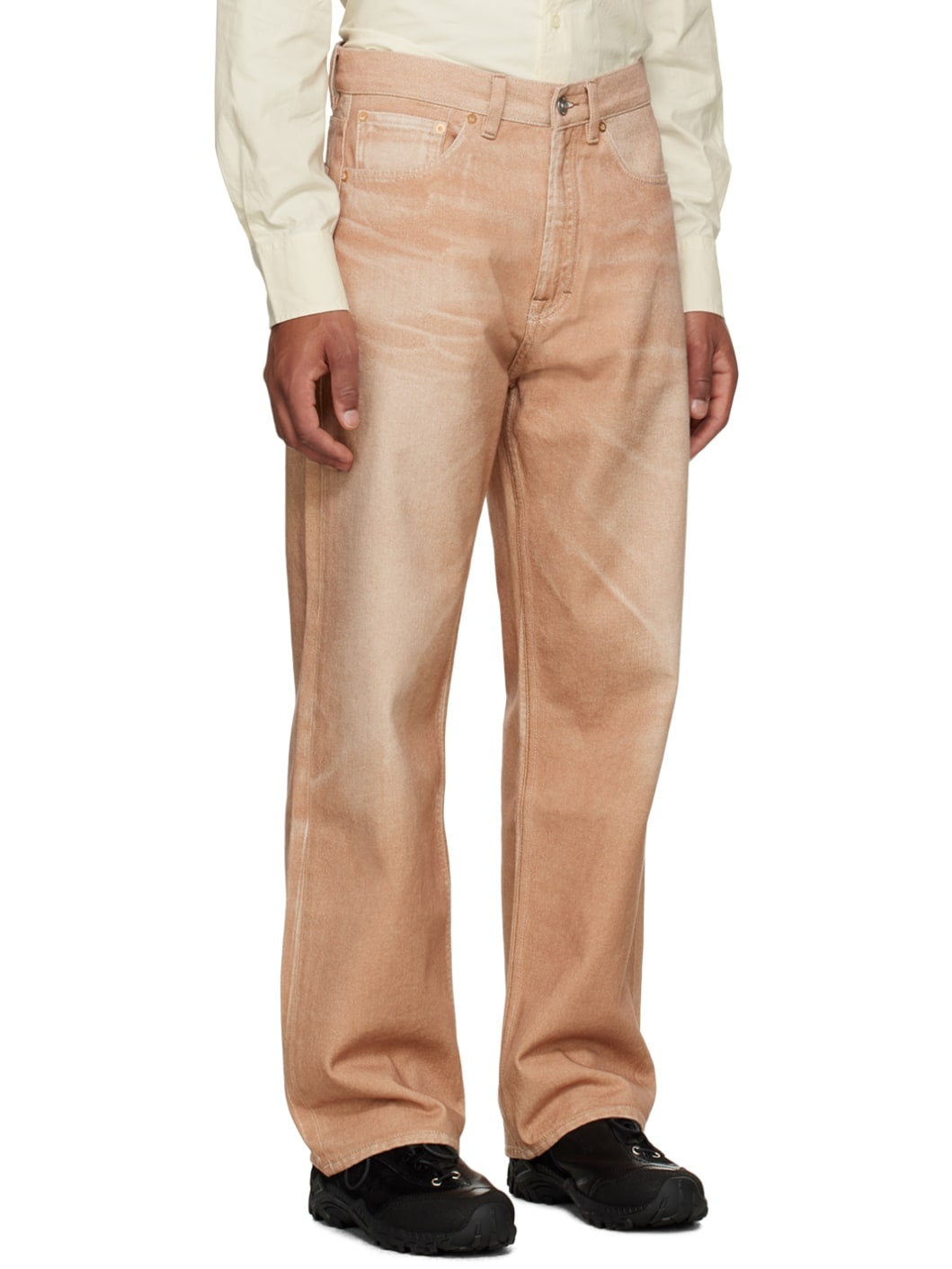 Pink Third Cut Jeans - 2