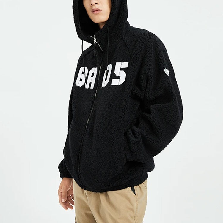 Li-Ning BadFive Logo Full Zip Hooded Jacket 'Black White' AFDR733-5 - 6