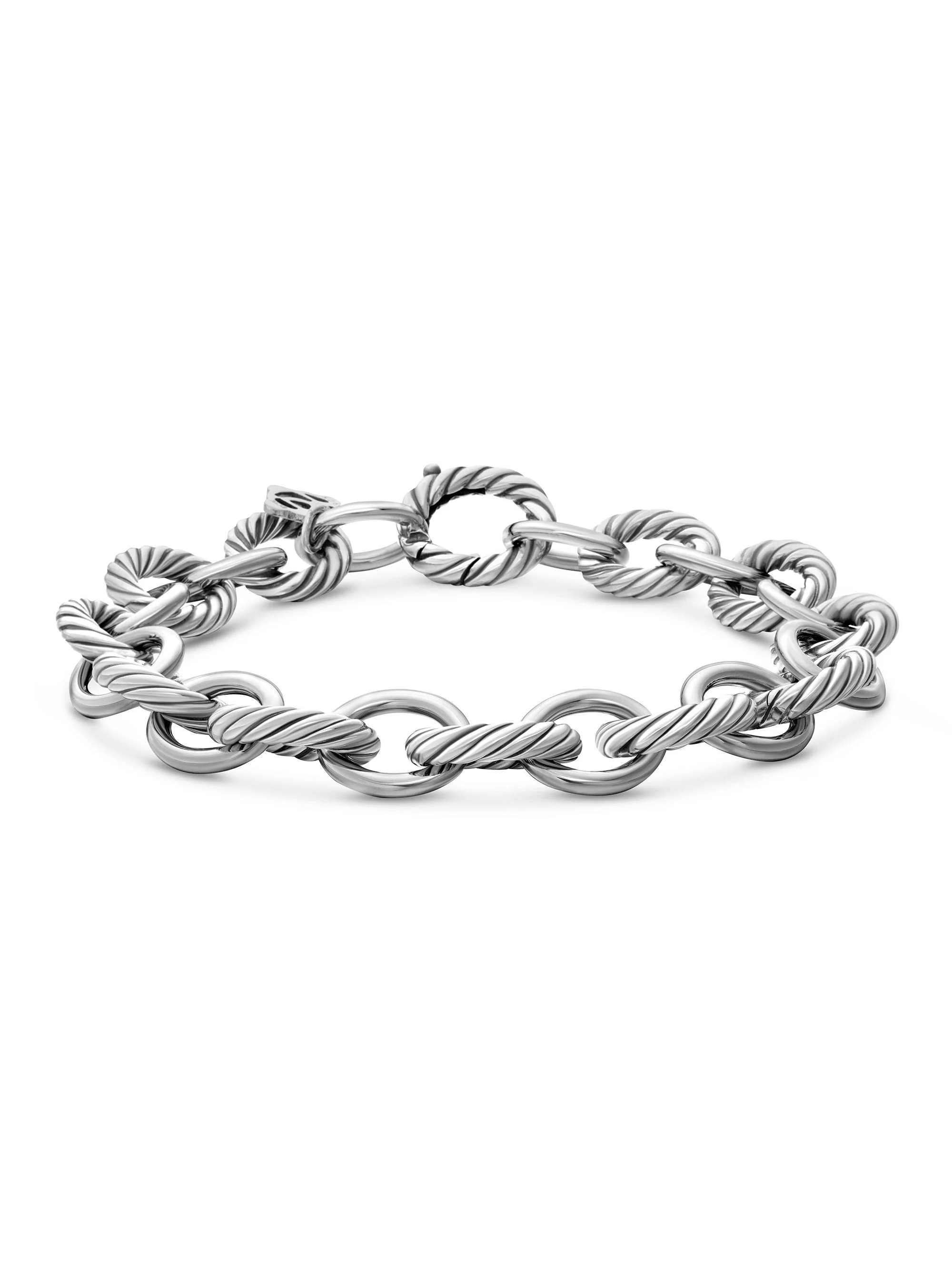 Women's Oval Link Chain Bracelet in Sterling Silver, 10mm - Silver - 1