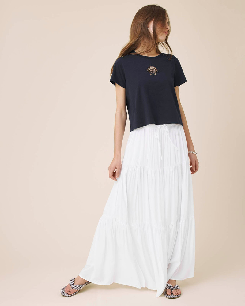 Splendid Seashell Embroidered Tee outlook