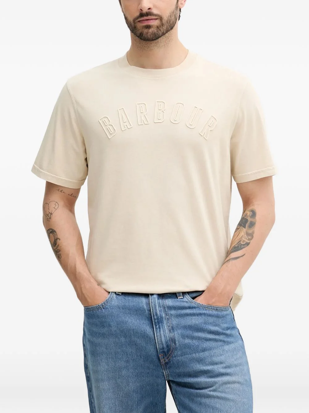 logo-embossed T-shirt - 1