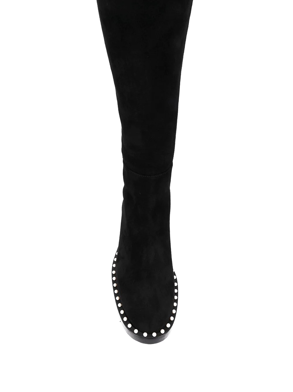 stud trim knee length boots - 4