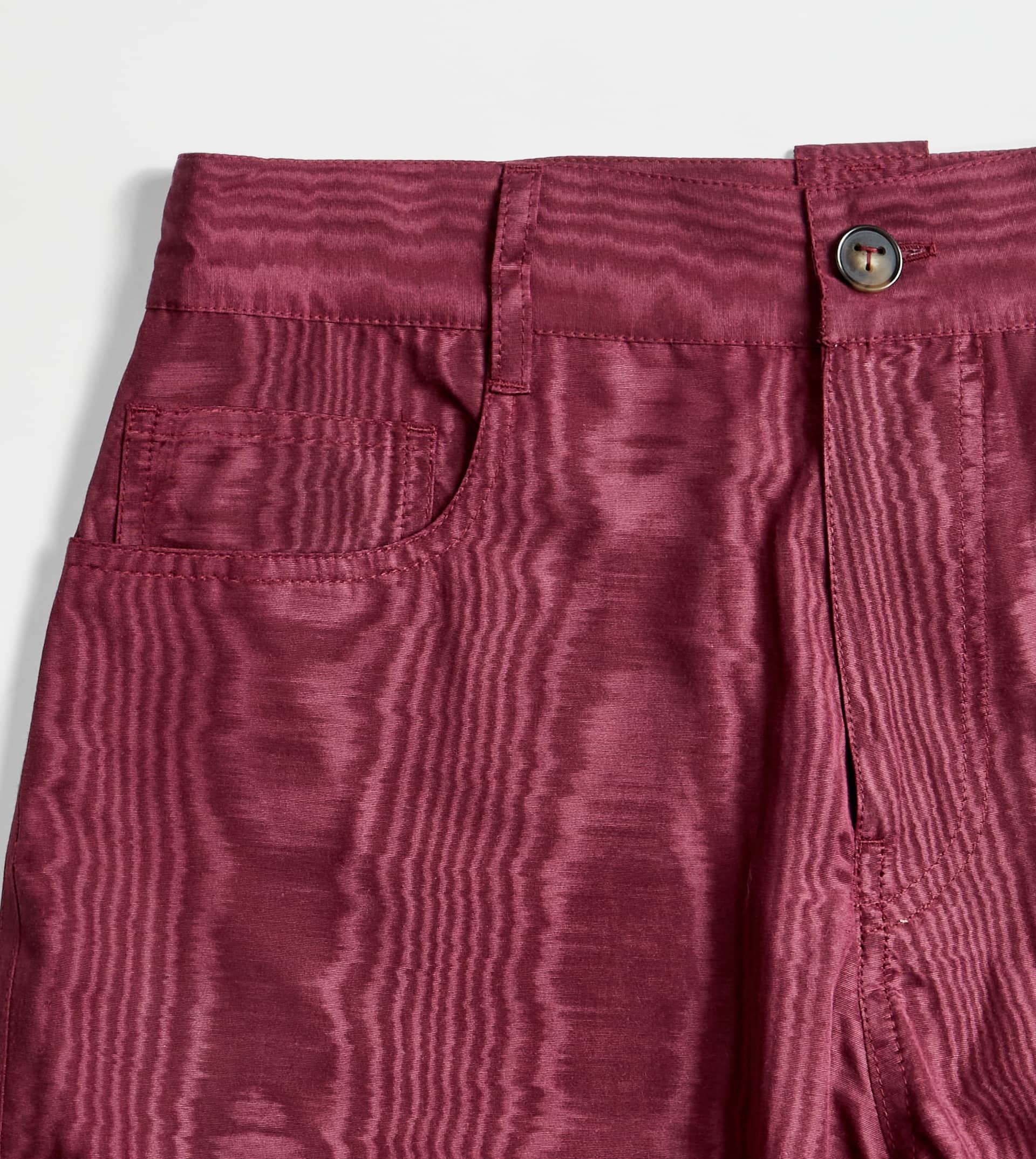 MOIRÉ TROUSERS - BURGUNDY - 5