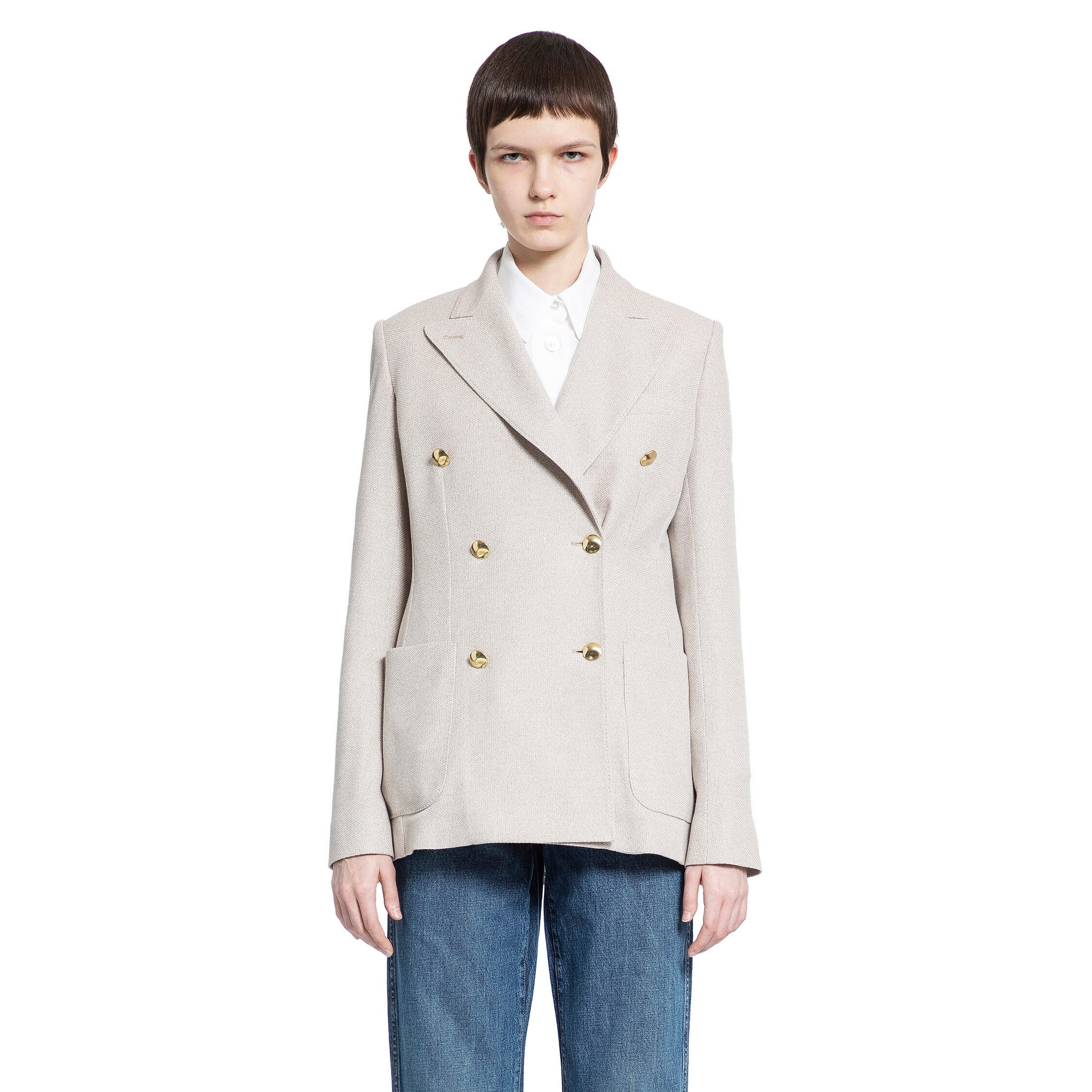 Max Mara MAX MARA WOMAN BEIGE BLAZERS | antonioli | REVERSIBLE