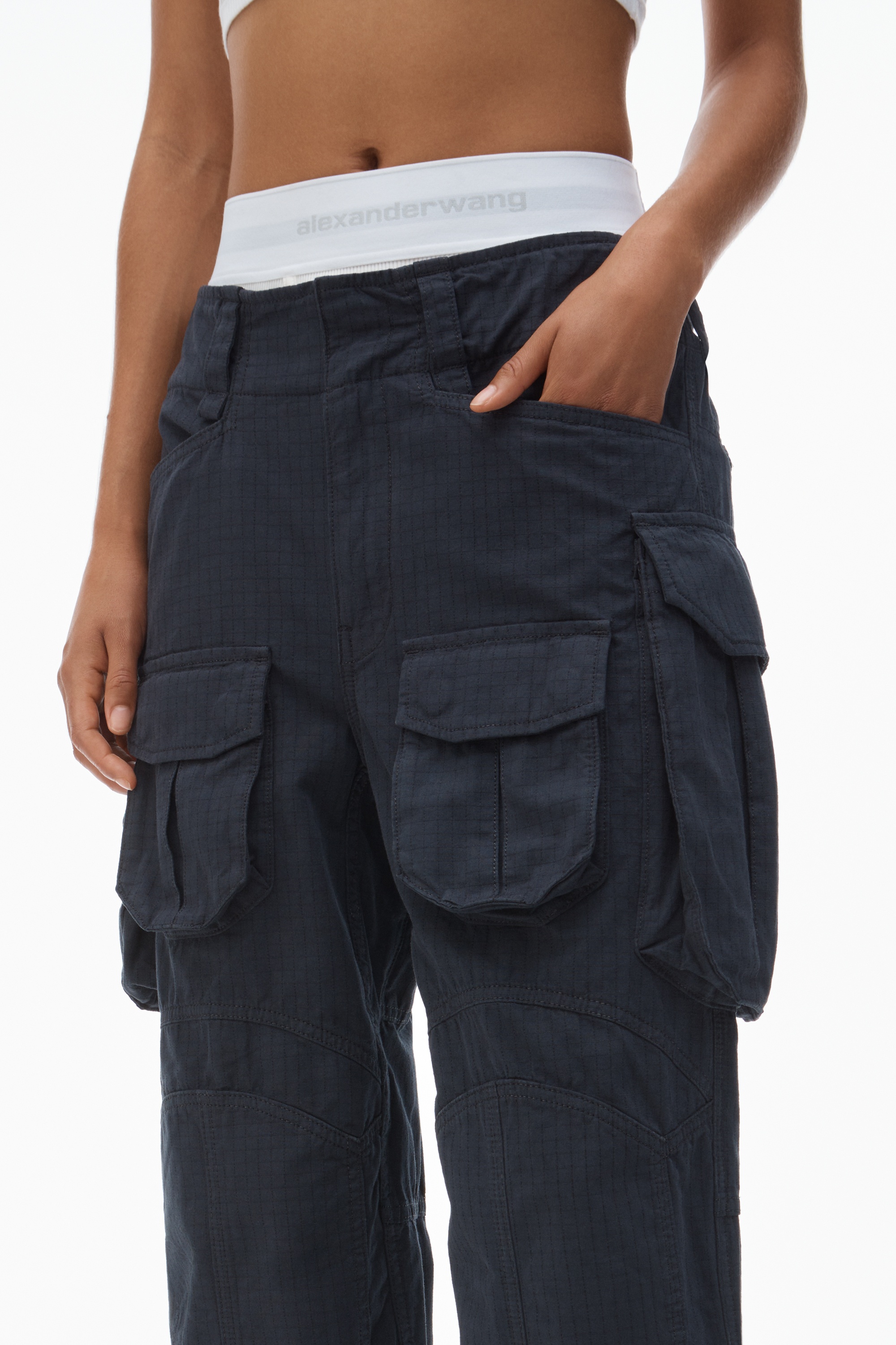 Pre-Styled Cargo Pants with Brief Waistband - 3